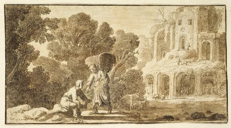 Tobias e o Anjo, c.1625 (caneta e tinta no papel)